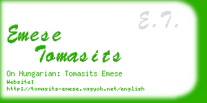 emese tomasits business card